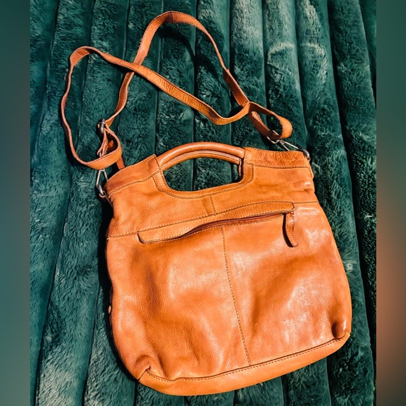 Anthropology Vilenca Holland Woven Bourbon Tan Crossbody Leather Handbag - Picture 2 of 5